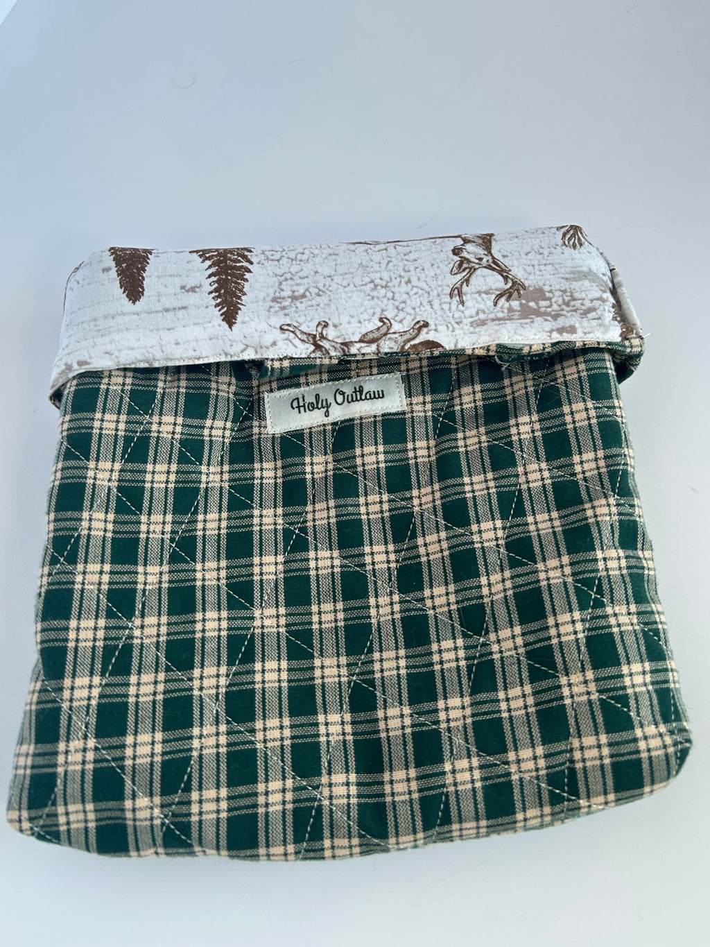 Quilted Green Bible sleeve
