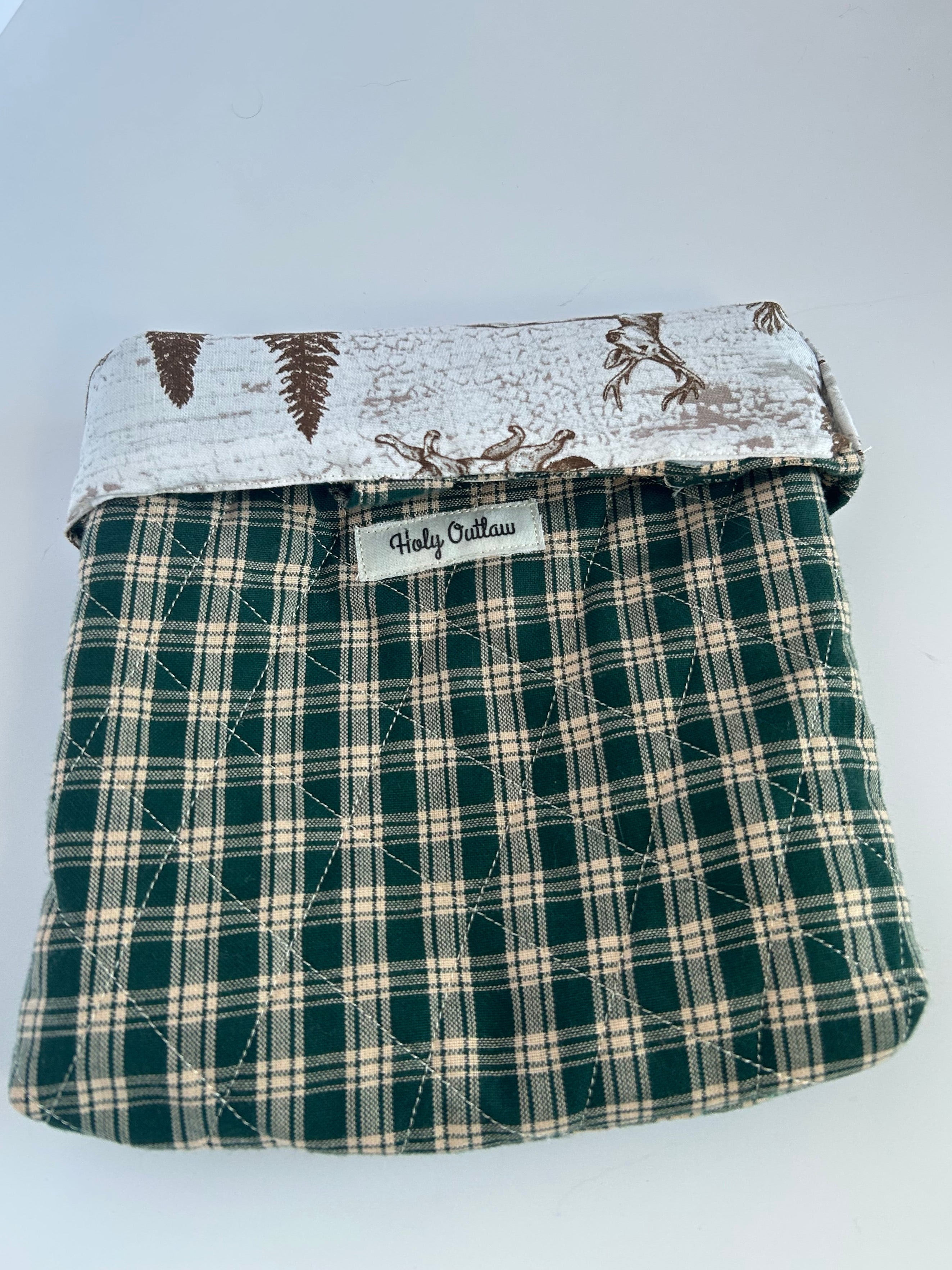 Quilted Green Bible sleeve
