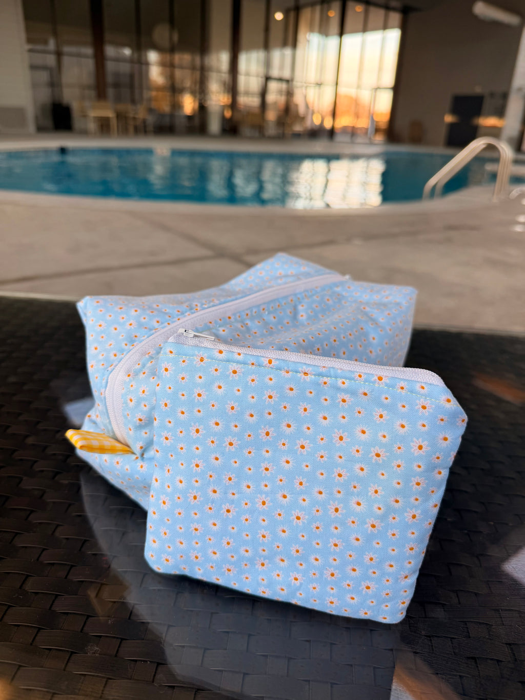 Blue Wildflower Pouch