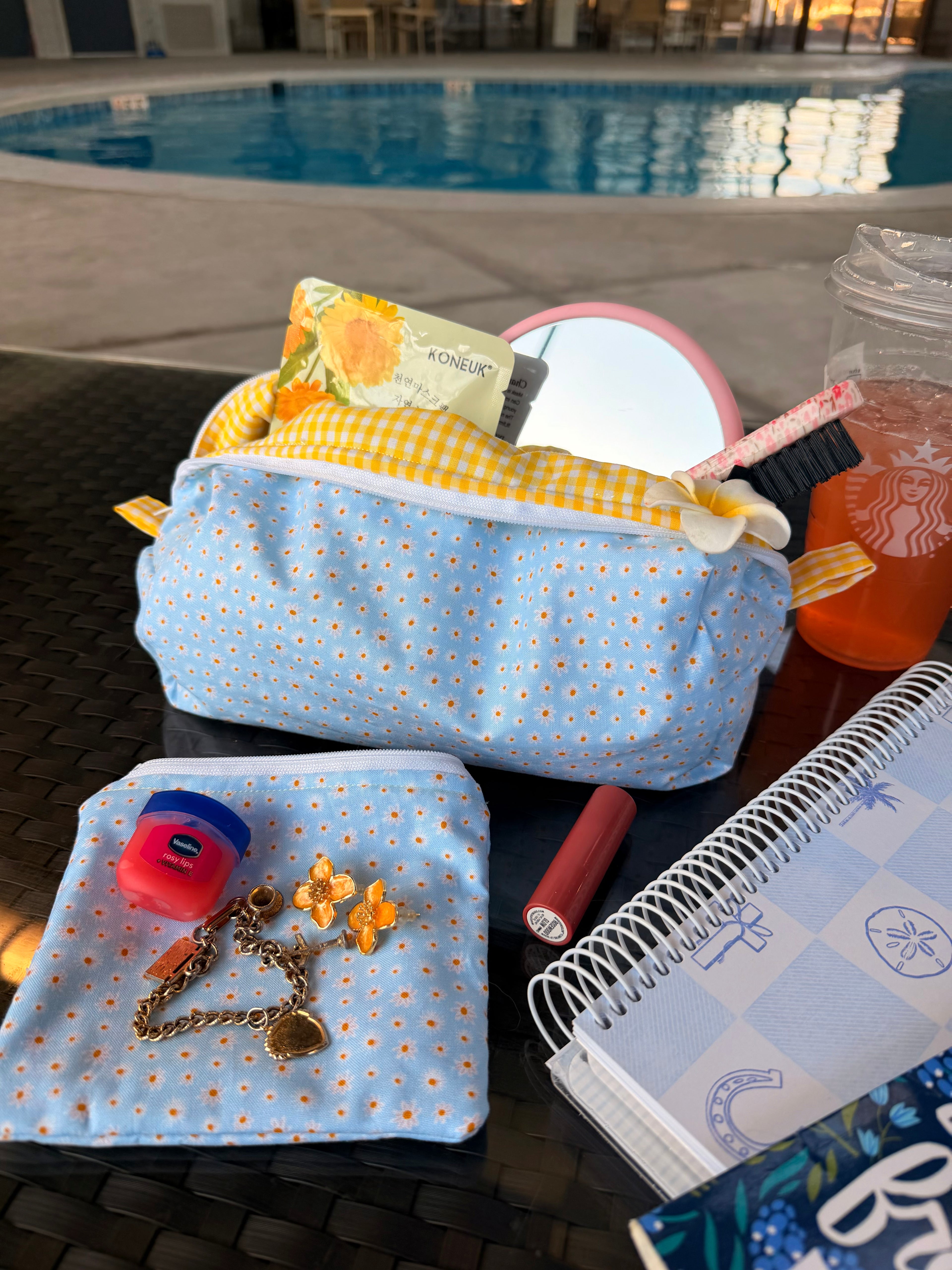 Blue Wildflower Pouch